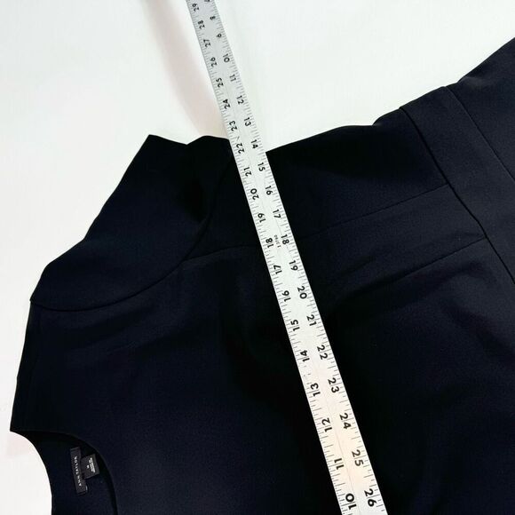 Ann Taylor Dress Womens 16 Black Short sleeve A Line Flare Crewneck Mature - Picture 7 of 11
